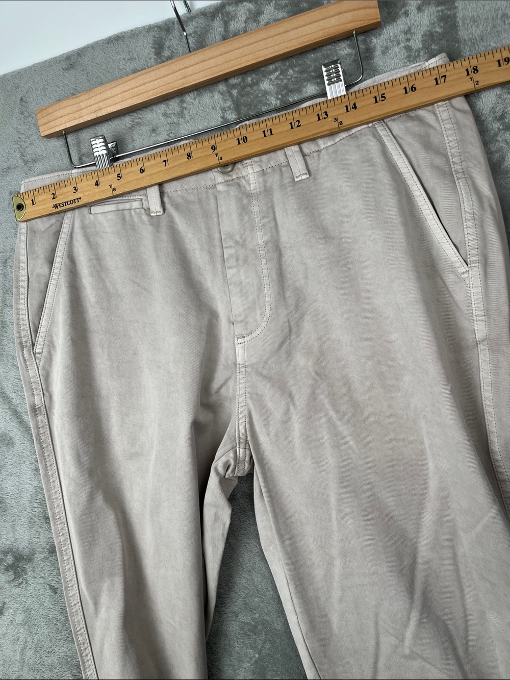 NEW Outerknown 33 Mens Beige 100% Organic Cotton Chino Pants - Picture 6 of 12